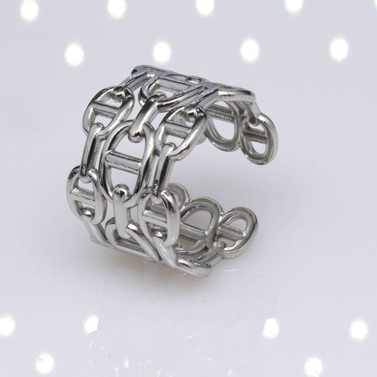 Women's & Men's Chain Titanium Steel Hip Hop Ear Rings