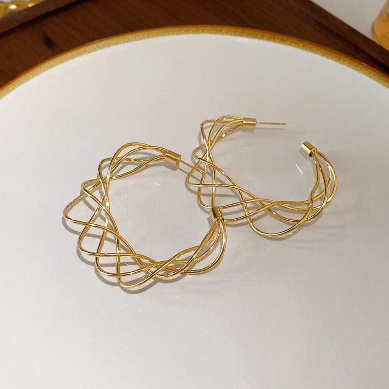Sier High Sense All Match Fashion Earrings