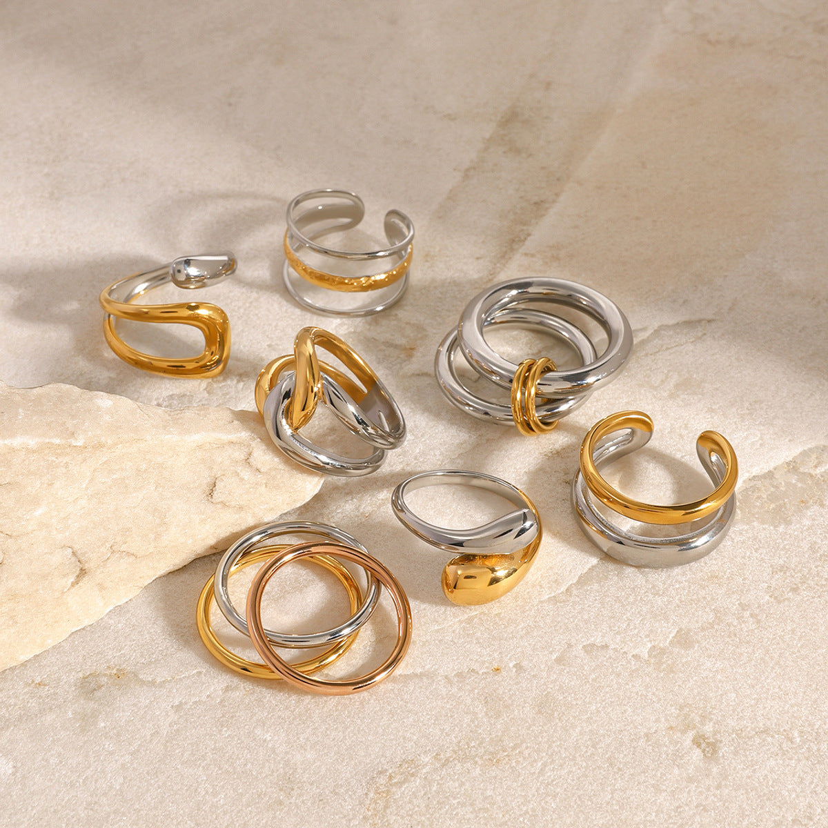 Steel Contrast Color Advanced Sense Titanium Rings