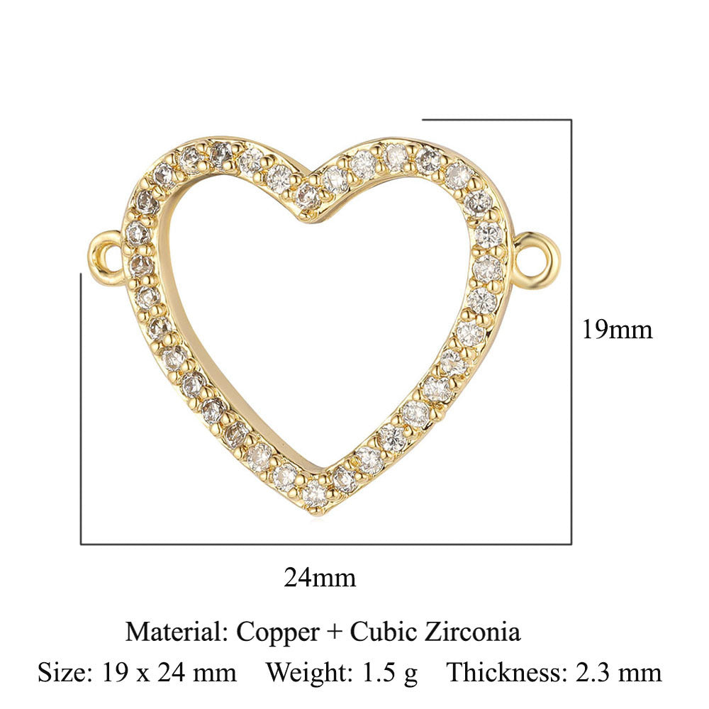 Copper Zircon Ornament Accessories Dripping Oil Pendants