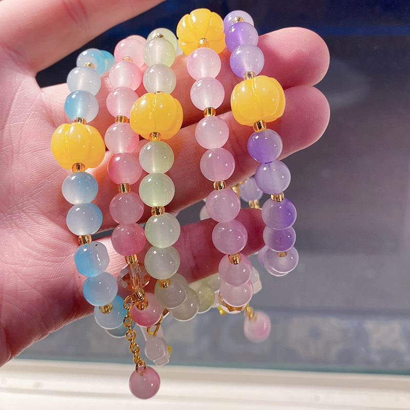 Children's Butterfly String Beads Cute Glaze Niche Bracelets