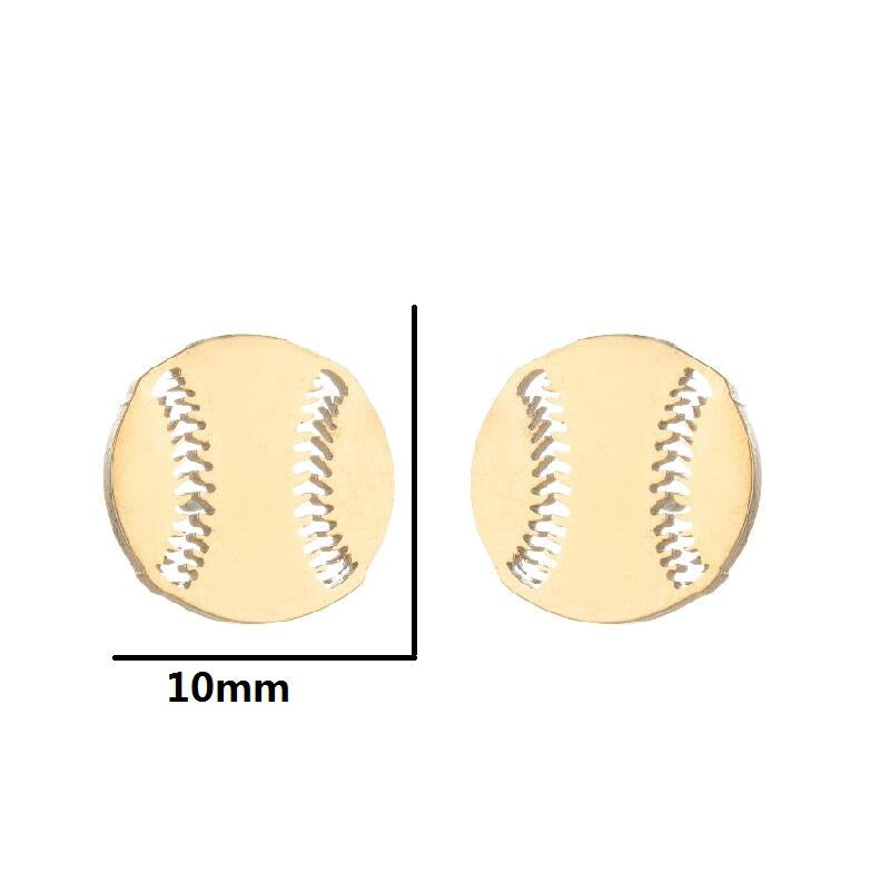 Retro Sports Olive Football Series Female Earrings