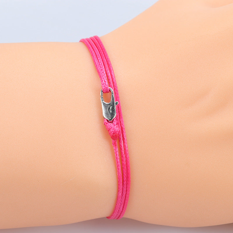 Men's Simple Carrying Strap Wax Line Fashion Bracelets