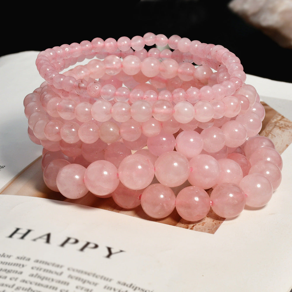 Style Simple Pink Crystal Natural Gift Bracelets