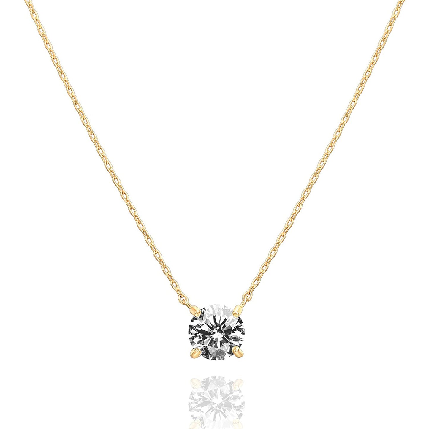 Fashion Sier Female Temperament Zirconium Diamond Necklaces