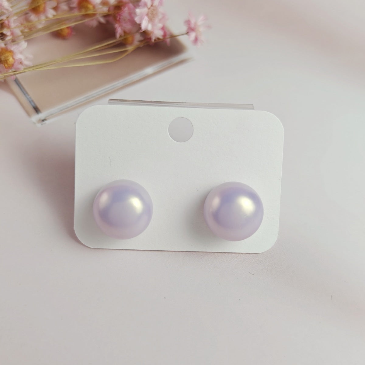 Women's Pearl White Champagne Vintage Steamed Bread Earrings