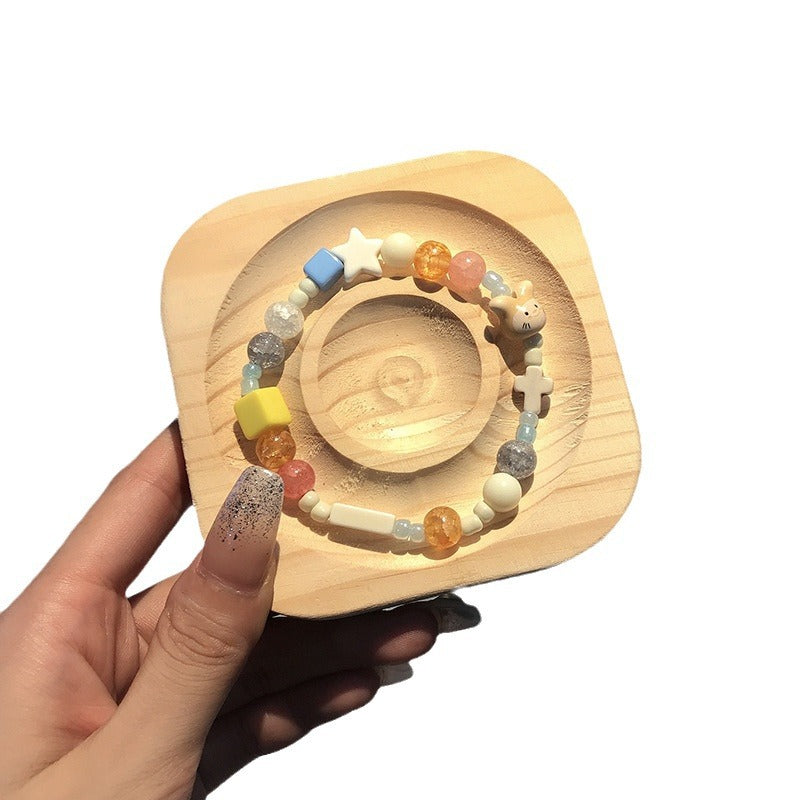 Ceramic Beaded Female Macaron Color Sweet Bracelets