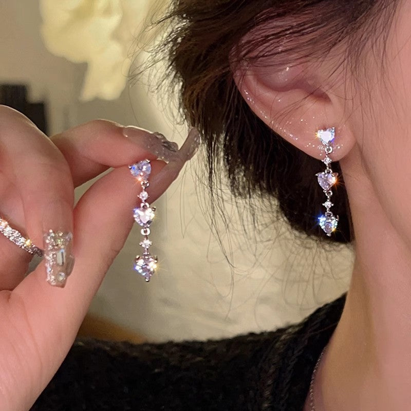 Women's Needle Korean Style Light Extravagant Love Earrings