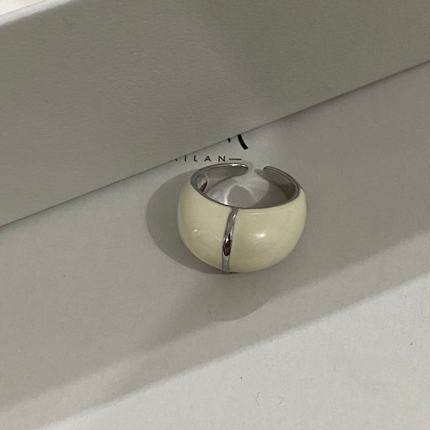 Minority Simple Fashion Metal Wide Design Drip Rings