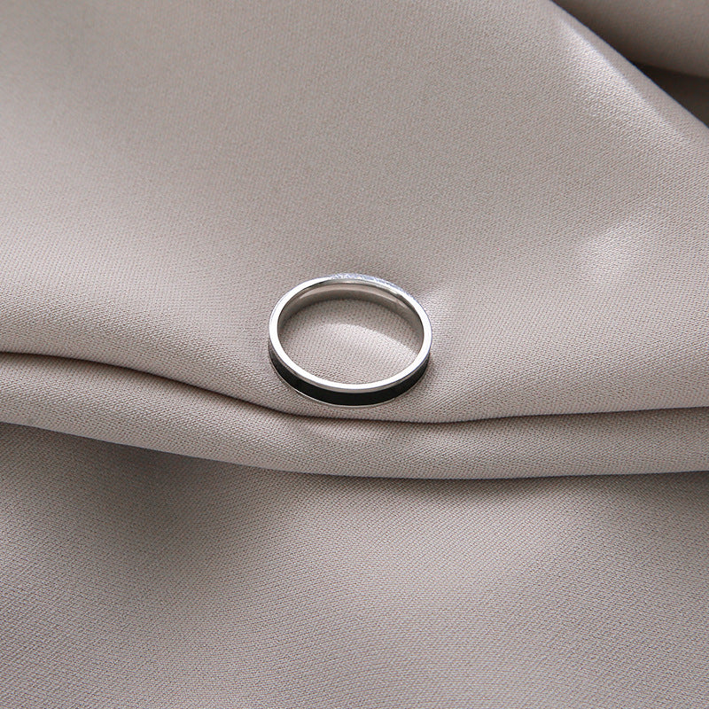 Affordable Luxury Fashion Titanium Steel Inlaid Rings