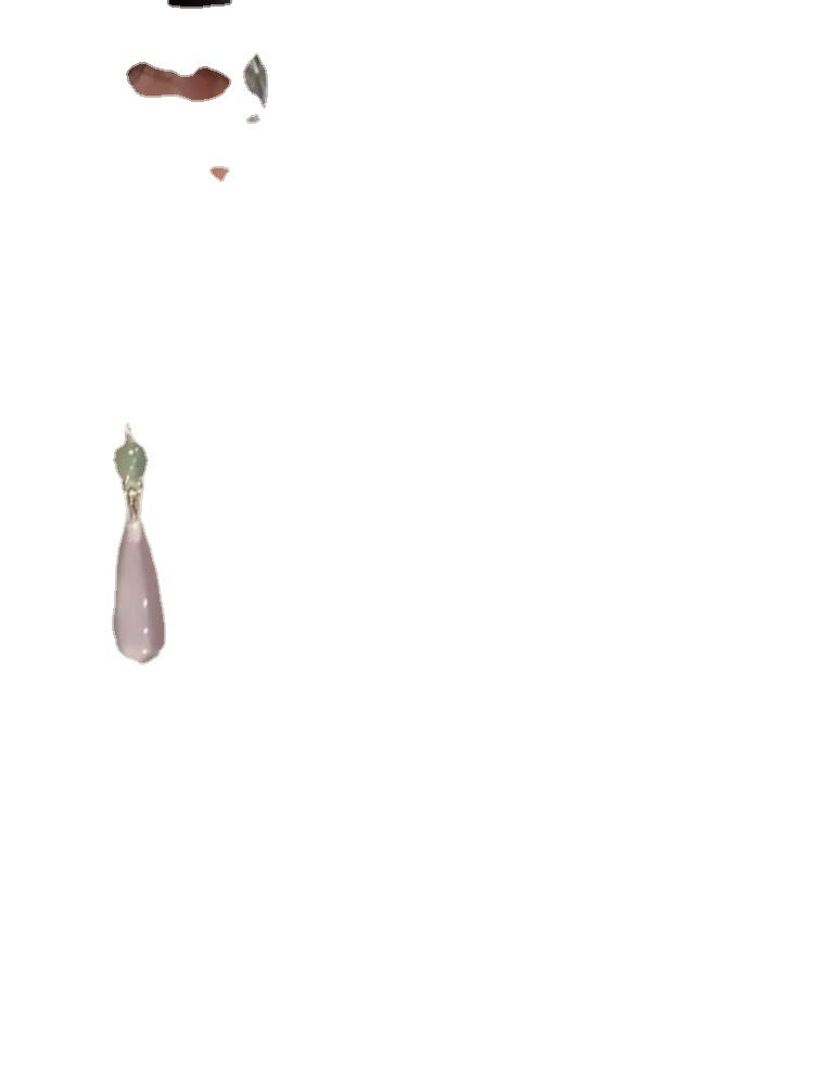 Style Water Drop Chalcedony National Jade Long Earrings