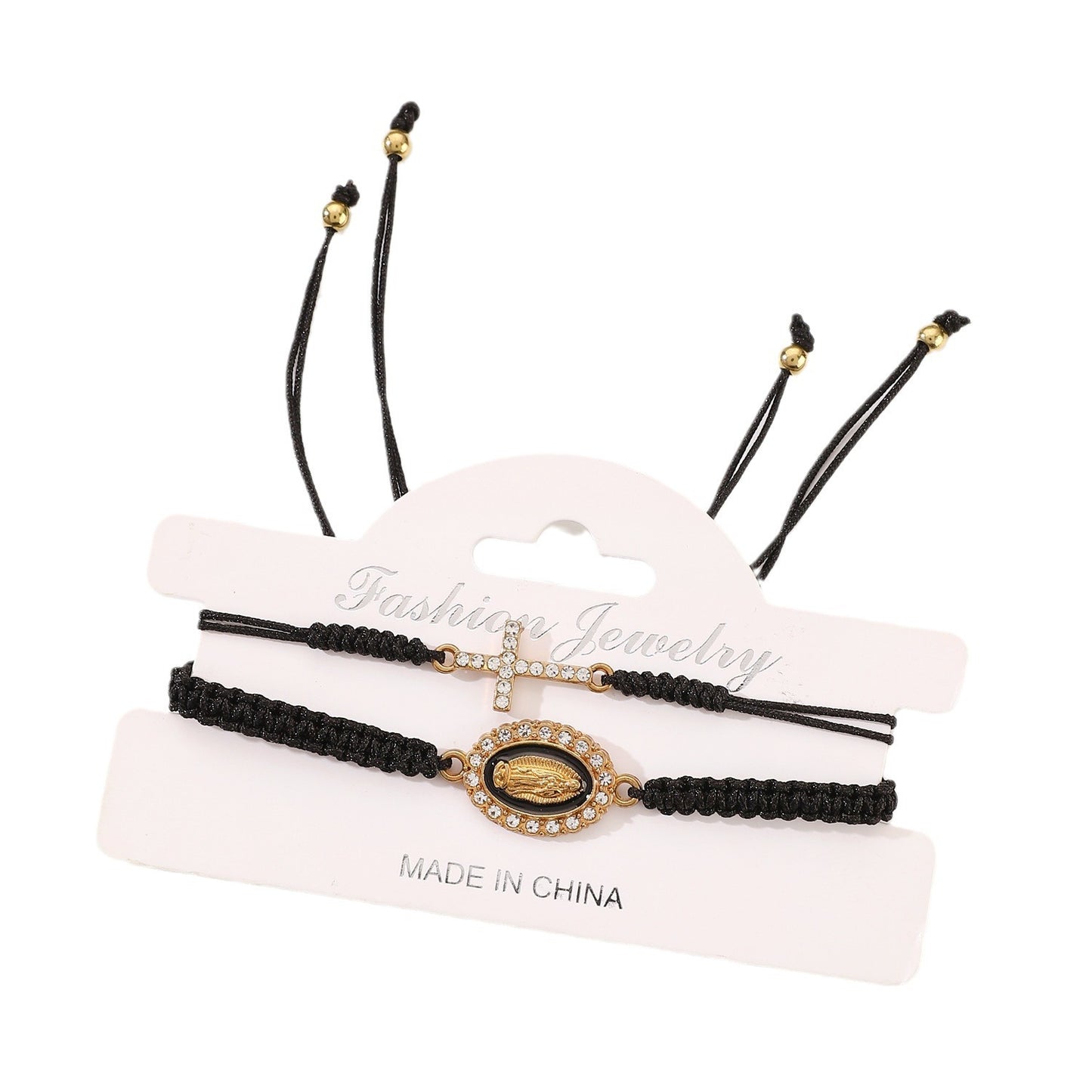 Personalized Virgin Mary Hand-woven Adjustable Card Bracelets