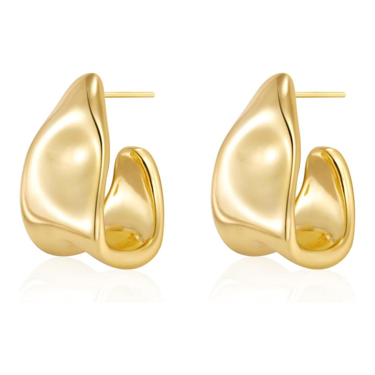 Women's Fashion Irregular Geometric Ear Gold-plated Stainless Earrings