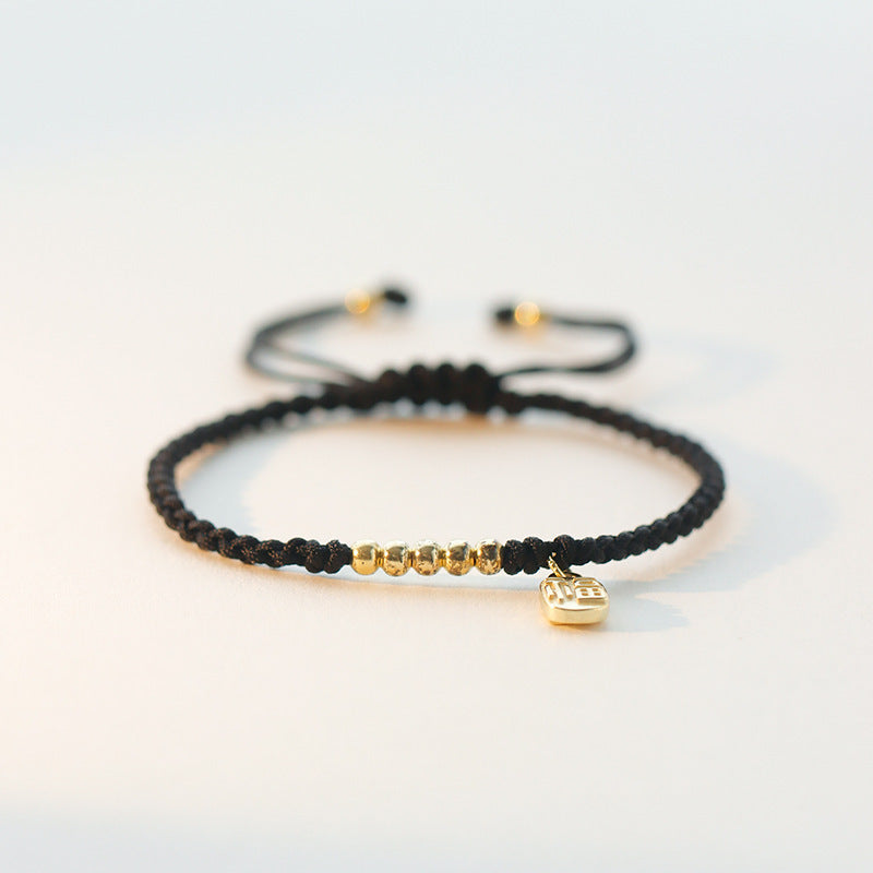 Hand-woven Red Rope Couple Female Design Bracelets