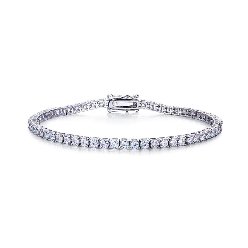 Women's Luxury Minority Exquisite Style Full Diamond Sterling Sier Bracelets