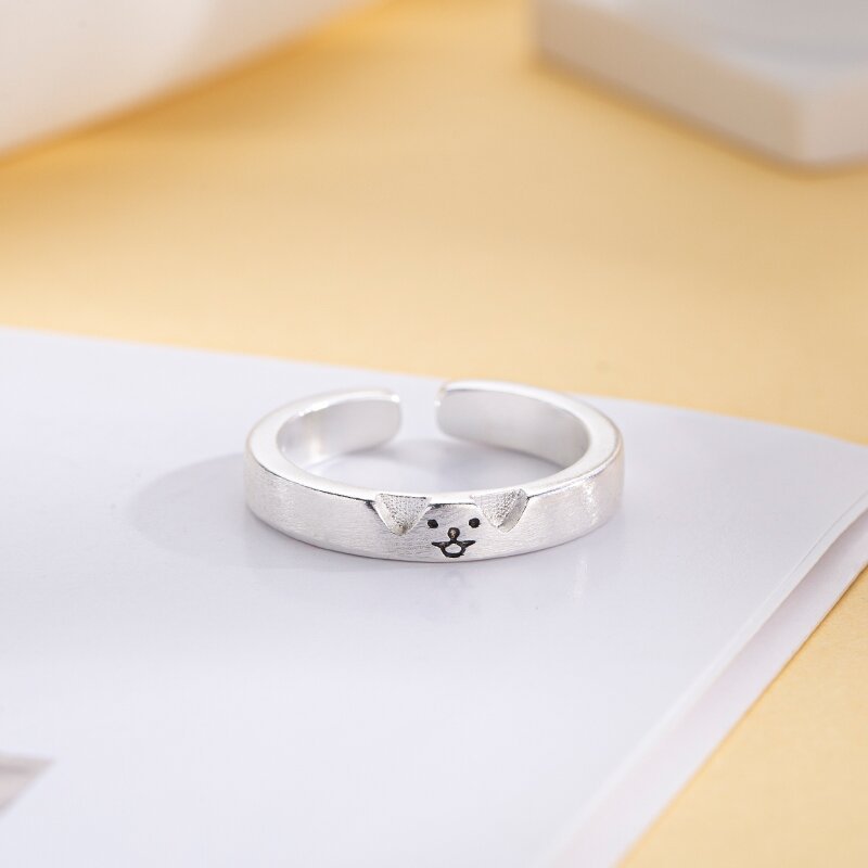 Kitten Puppy Couple Personality Overlay Combination Rings