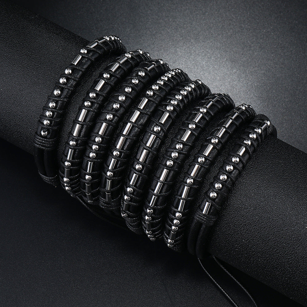 Men's Moss Password Stainless Steel Simple Retro Bracelets