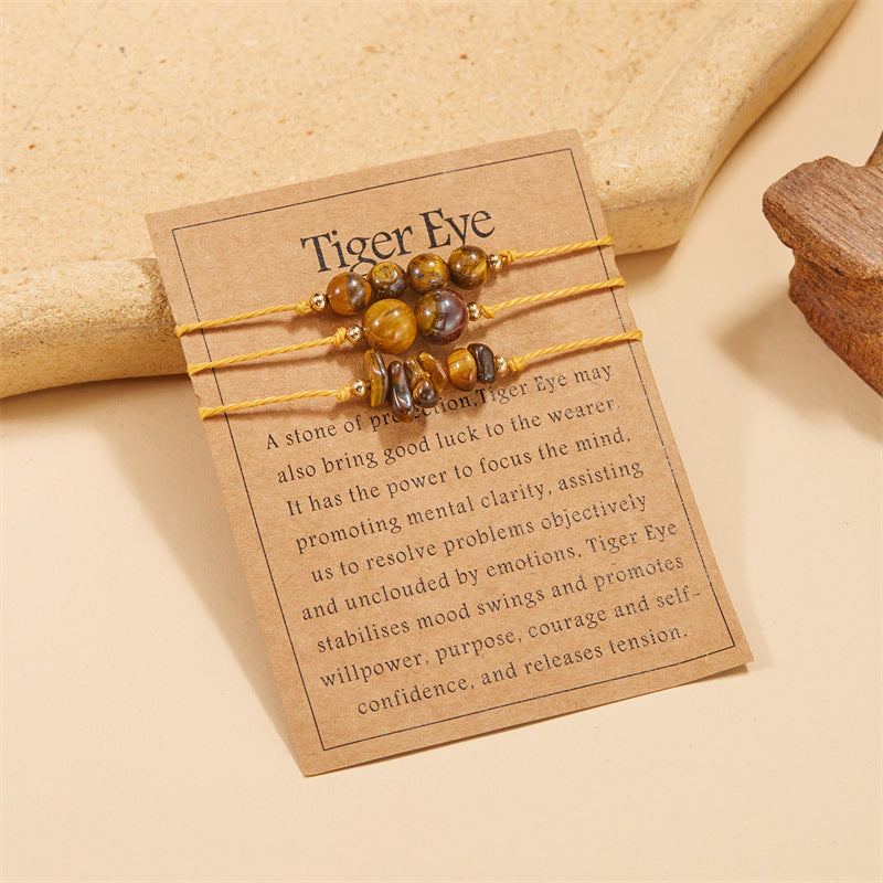 Stone Suit Citrine Amethyst Gravel Beaded Bracelets