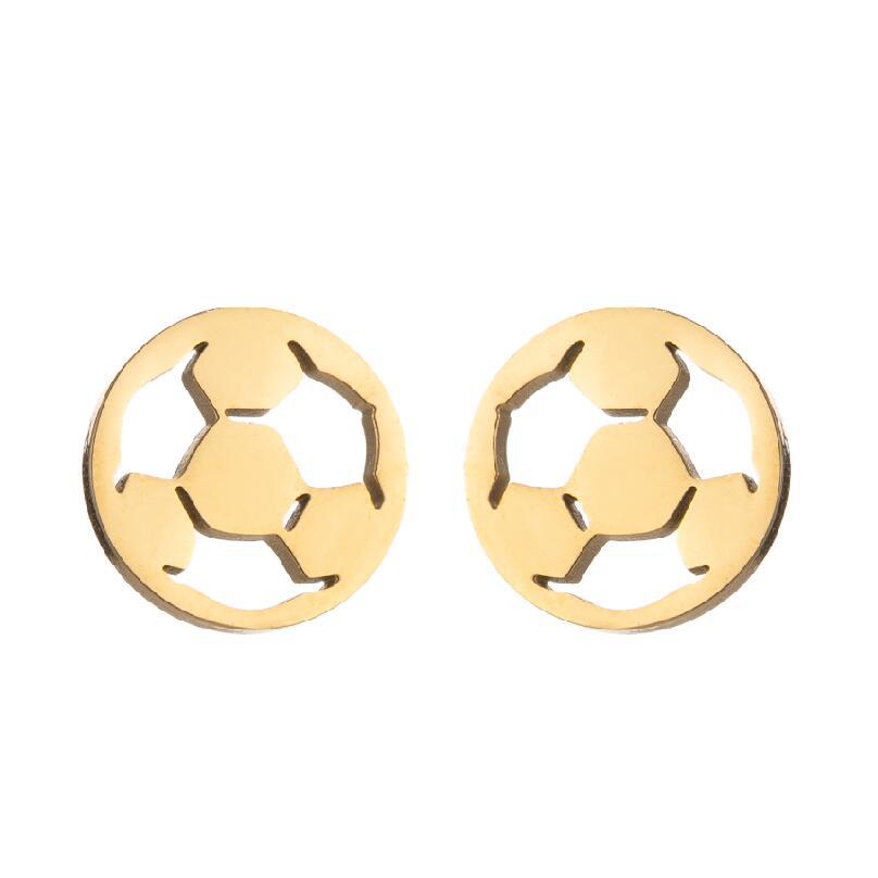 Retro Sports Olive Football Series Female Earrings