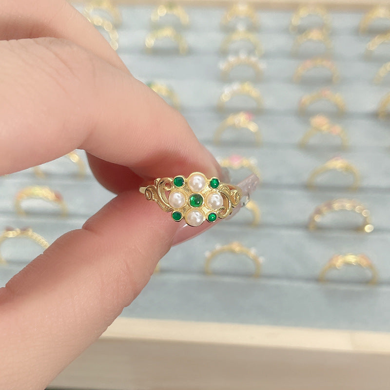 Flower Fashion Personalized Opening Adjustable Index Finger Rings