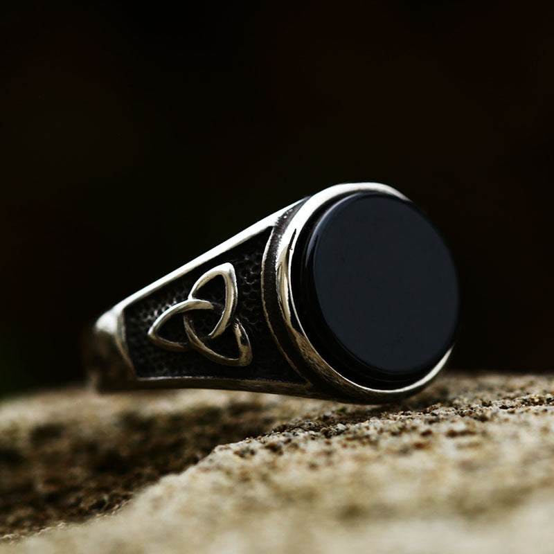 Lucifer Satan Stainless Steel Retro Titanium Rings