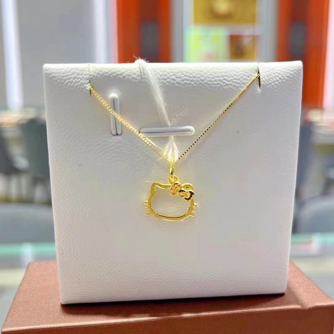 Gold Design High-grade Simple Sweet Hello Necklaces