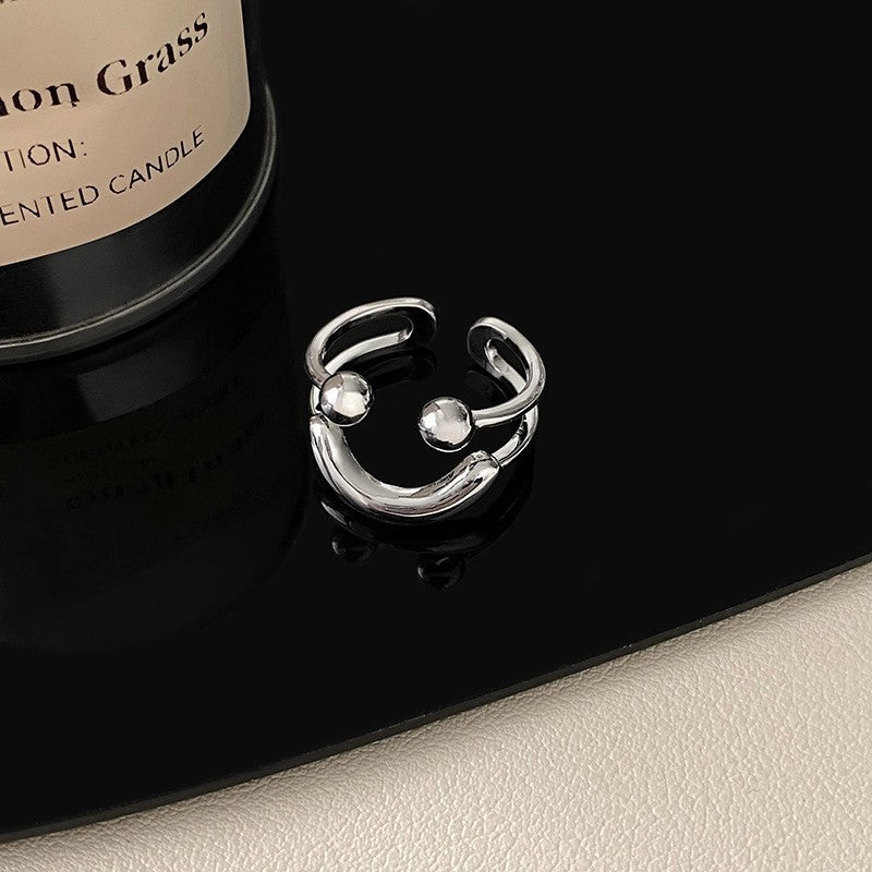 Women's Hollow Wave Geometric Open Trendy Design Rings