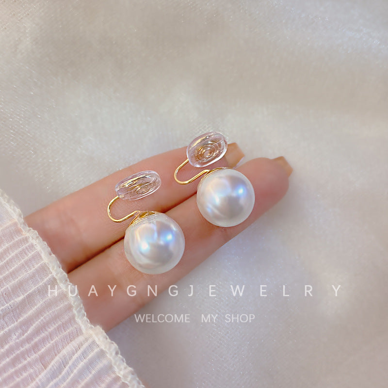 Women's Sier Needle Korean Style French Petite Retro Graceful Imitation Earrings
