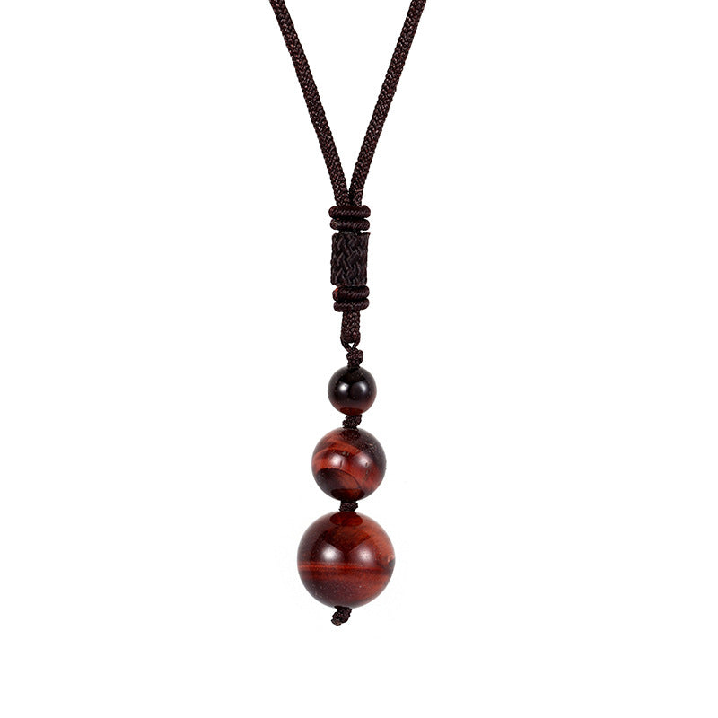 Women's & Men's Fashion Natural Amethyst Red Tigereye Obsidian Necklaces