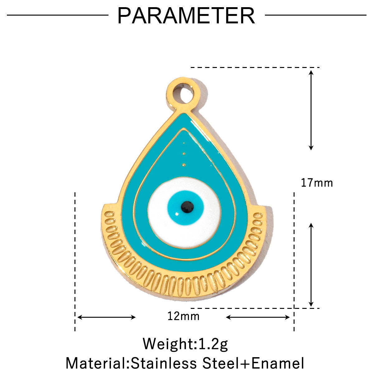 Palm Colorful Oil Titanium Steel Female Pendants