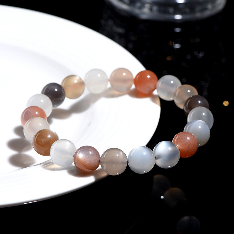 Cool Crystal Natural Colorful Moonlight Moonstone Bracelets