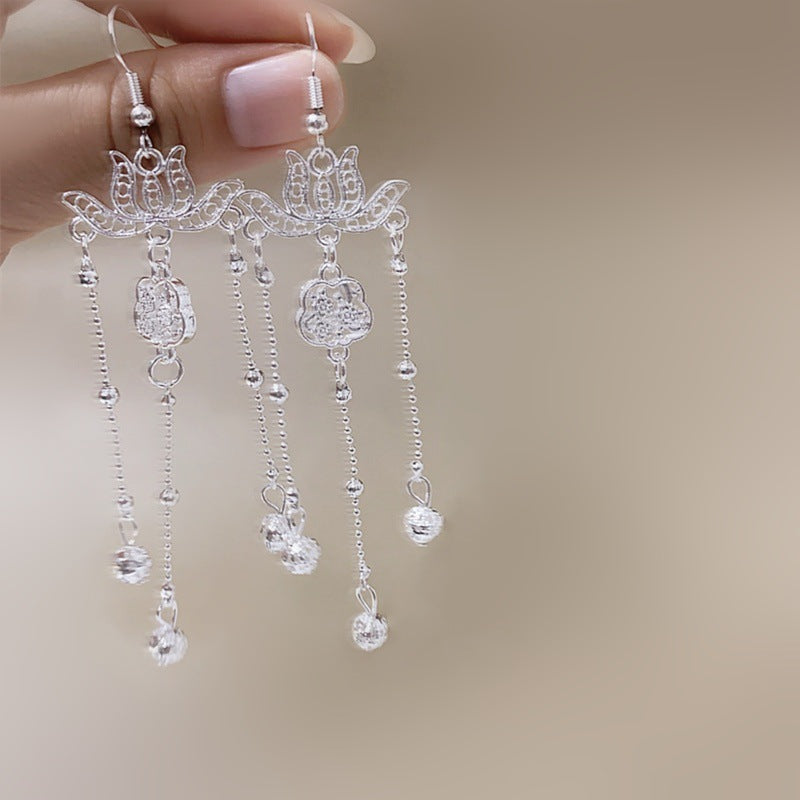 Sun Drum Fresh Flower Bohemian Ethnic Style Earrings