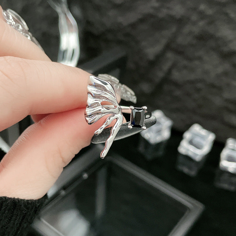 Three-dimensional Shaped Butterfly Opening Female Cold Rings