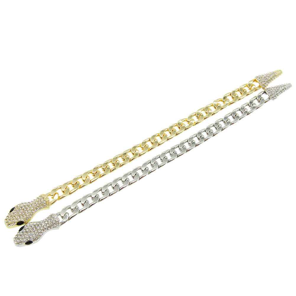 Creative Diamond Snake Head Magnet Brace Lace Personality Fashion Bracelets