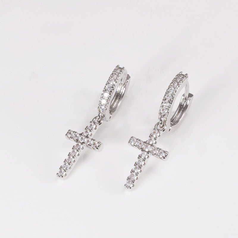 Niche Design High-grade Light Luxury Zircon Love Star Earrings