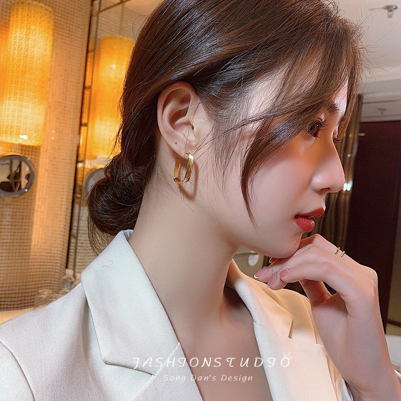 Popular Niche Temperament Female Advanced Metal Earrings