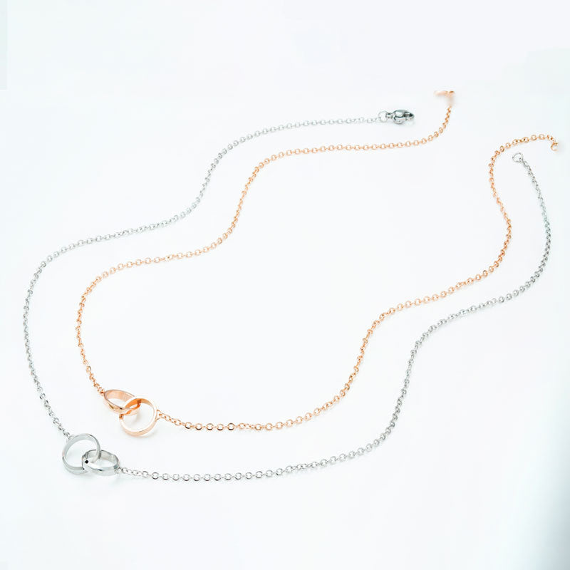 Micro Inlaid Zircon Titanium Steel No Fading Necklaces