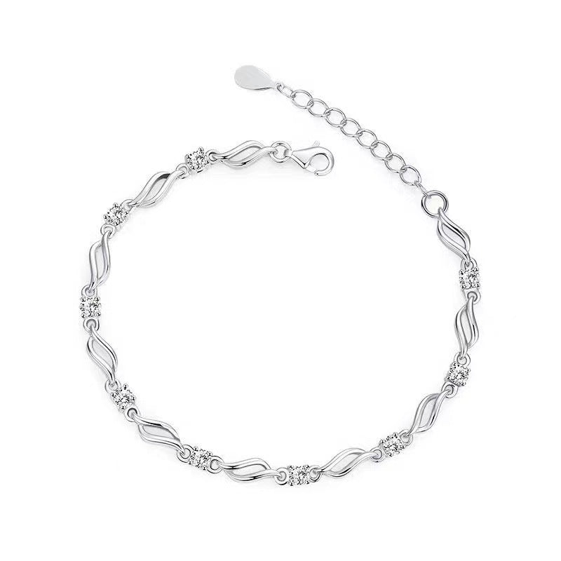 Diamond Crystal Love Blue Female Ocean Bracelets