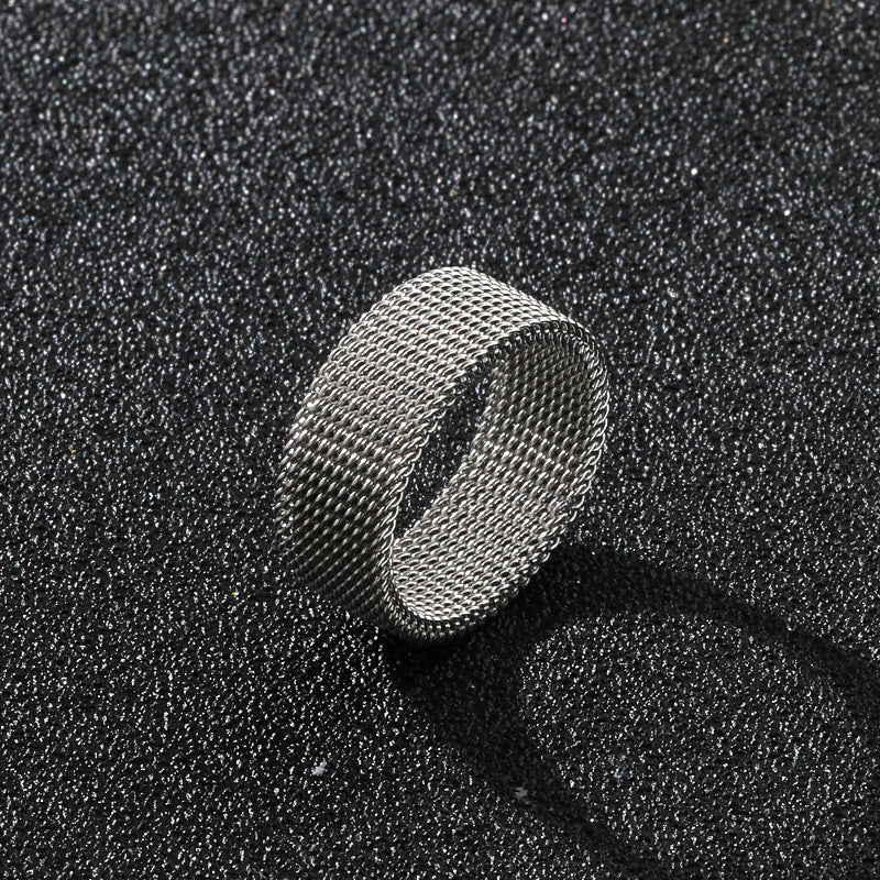 Female Mesh Geometric Wide Face Variable Rings