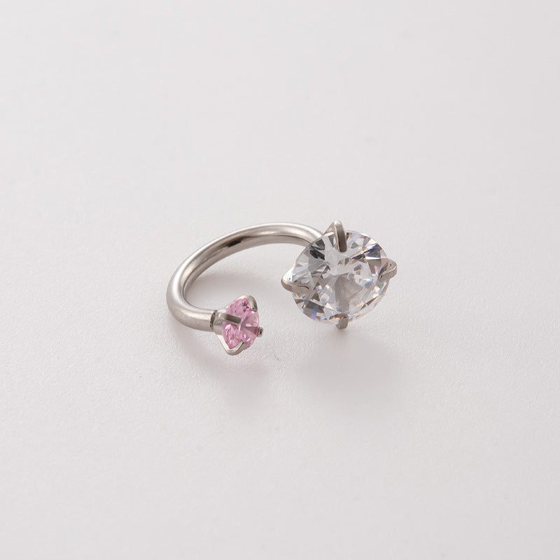 Screw Horseshoe Ear Bone Pin Flash Earrings