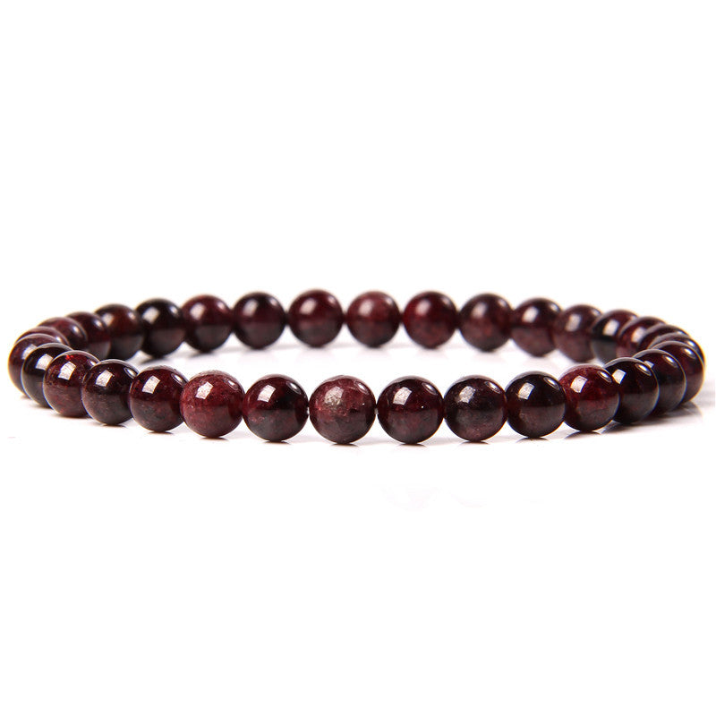 Women's & Men's Single Circle Beaded Natural Agate Stone Bracelets
