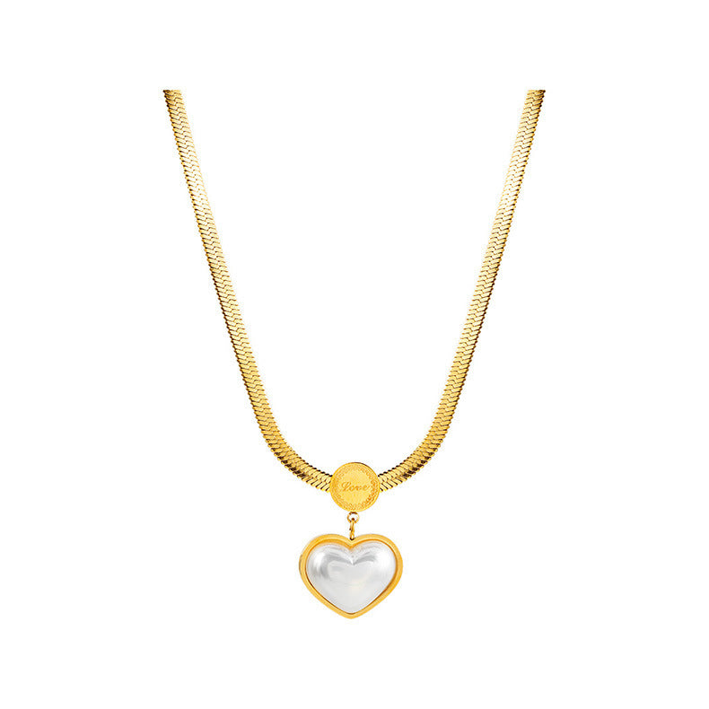 Love Heart-shaped High-grade Light Luxury Earings Necklaces