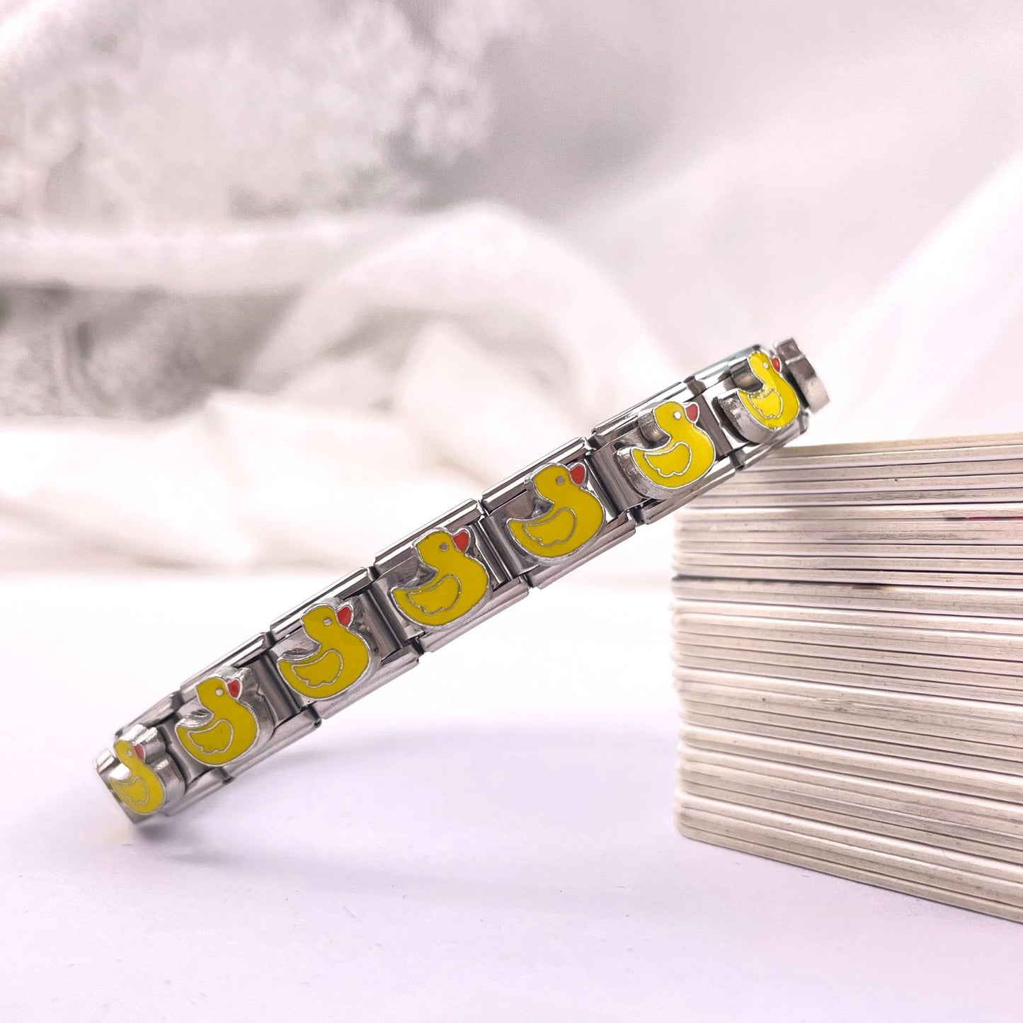 Elastic Module Creative Small Yellow Duck Bracelets