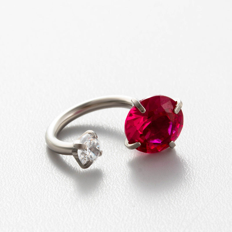 Screw Horseshoe Ear Bone Pin Flash Earrings