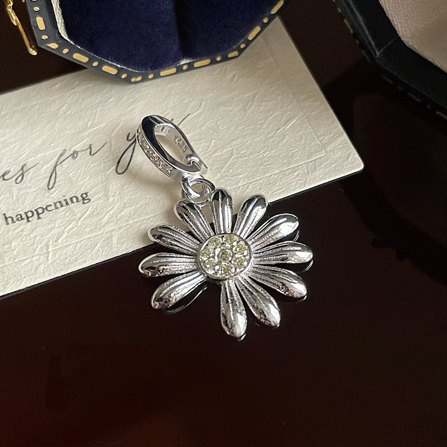 Sterling Sier Daisy Design Elegant Simple Fashionable High Necklaces