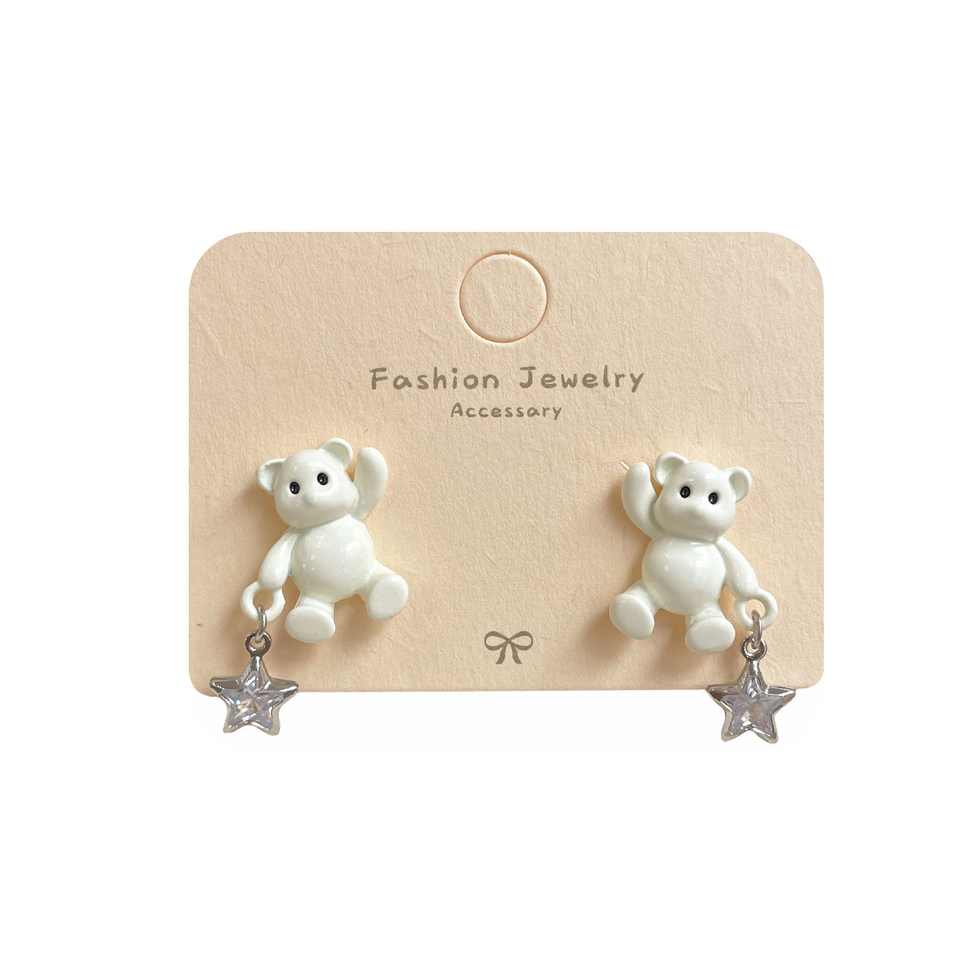 Women's Bear Sier Needle Niche Design Unique Earrings