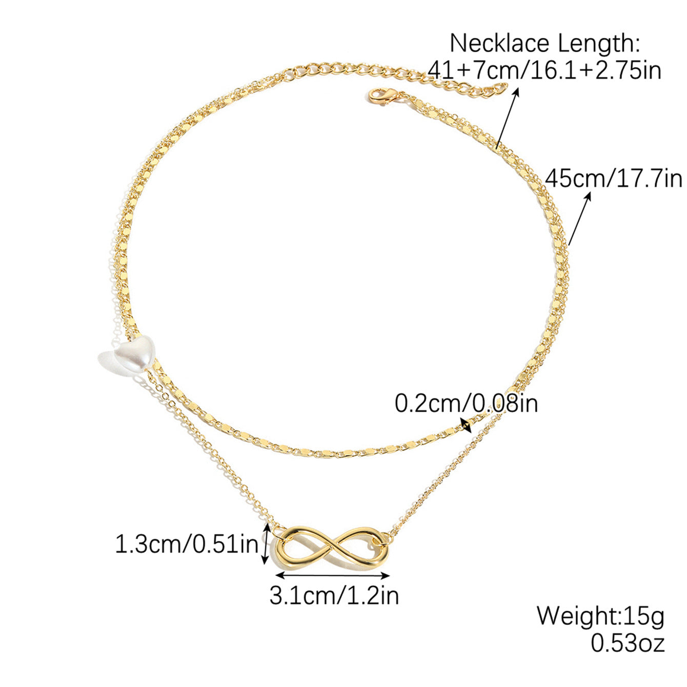 Durable Heart-shaped Thanksgiving Ornament Three-dimensional Love Necklaces