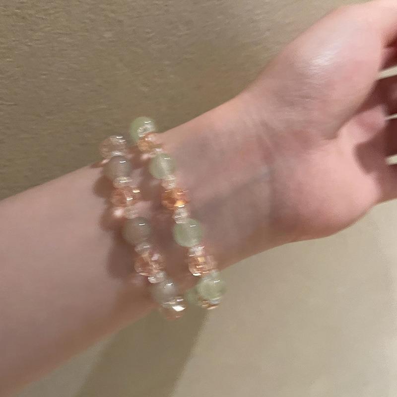 Green Beaded Female Summer Niche Design Bracelets