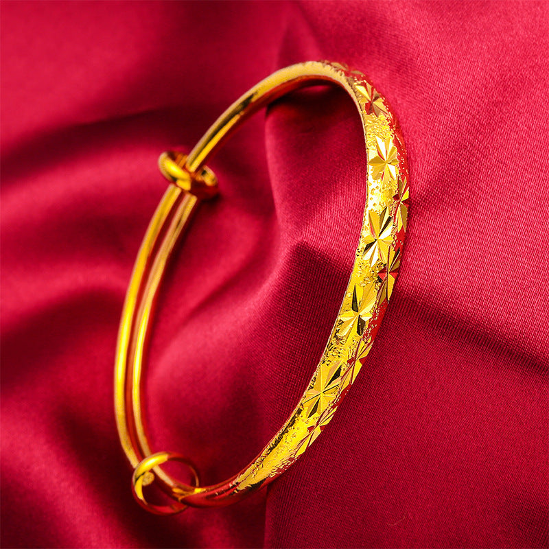 Women's Round Stem Imitation Gold Vietnam Placer Glossy Bracelet