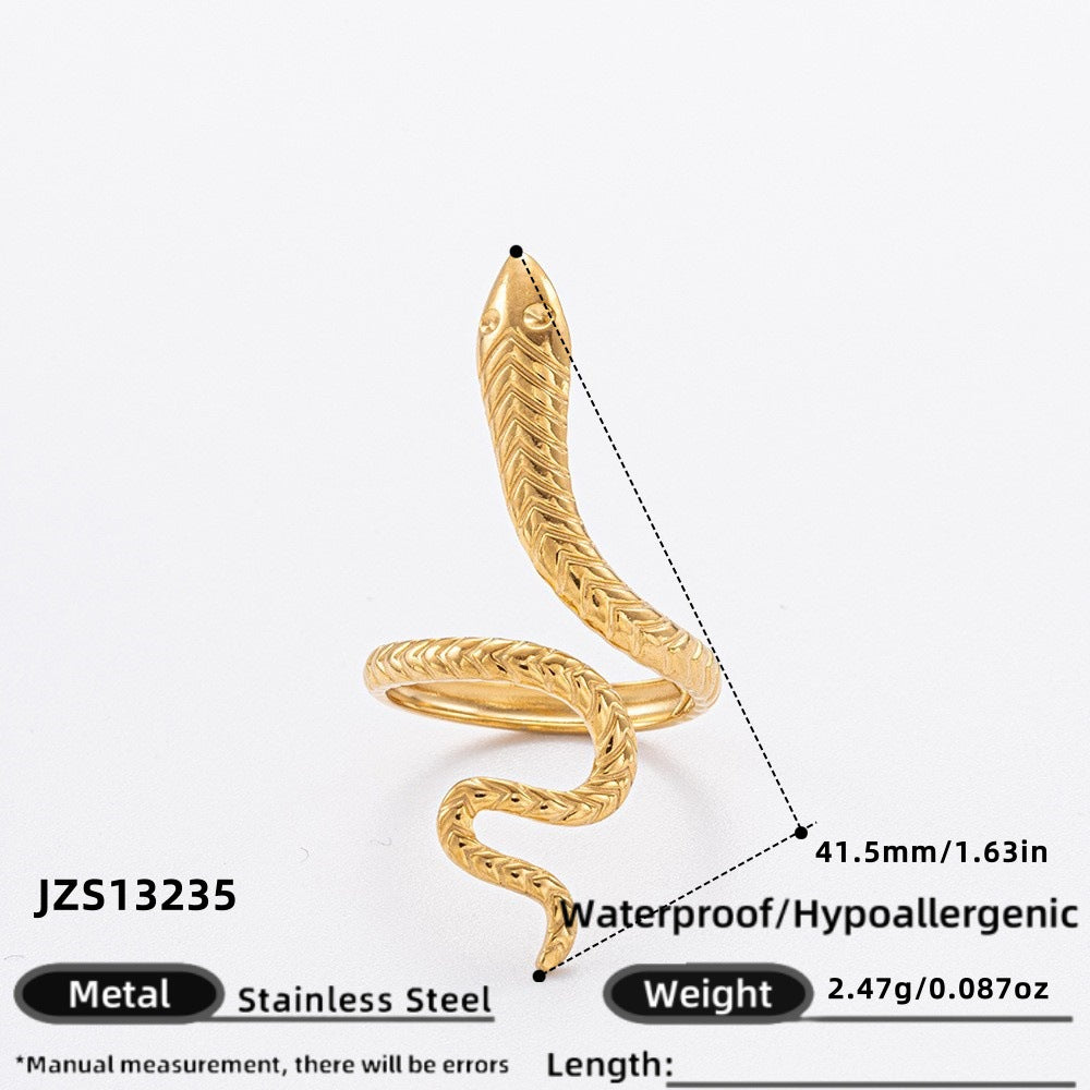 Steel Stainless Gold Plated High-grade Summer Wind Rings